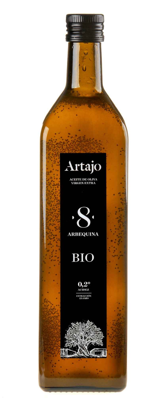 Artajo 8 Arbequina Olivenöl Extra Vergine Bio 2023/24 1l in Glasflasche von Artajo, Finca los Llanos