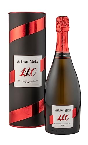 Arthur Metz - Cremant aus dem Elsass in Geschenkverpackung, Brut, Spezielle Jubiläumscuvée 110 Jahre (1 x 0,75 L) von Arthur Metz