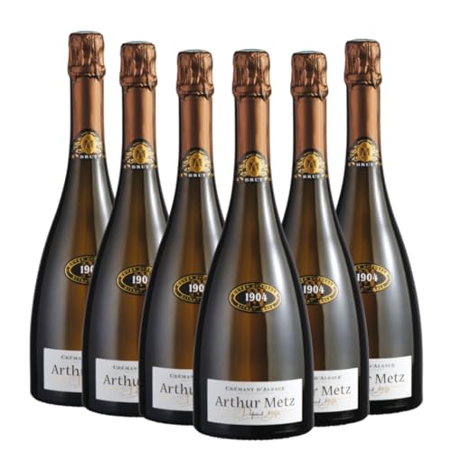 Arthur Metz Cuvée 1904 | 6 x 0,75 L | 12% Vol. | Schaumwein | Ausgewählte elsässische Reben | Ideal zu Fisch & Meeresfrüchten von Arthur Metz