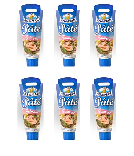 6x AS do MAR Patè Tonno Salmone Lachs Thunfischcreme 100g Streichfähige von As Do Mar