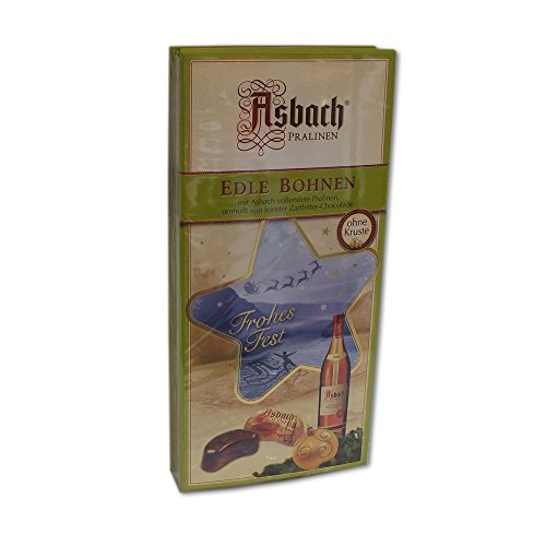 RCP Asbach Edle Bohnen, Weihnachts-Edition, Zartbitter-Schokolade, Alkoholhaltig, Ideales Weihnachtspräsent, 200 g von Asbach-Pralinen