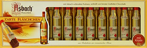 RCP Asbach Zarte Fläschchen, Zartbitter-Schokolade, Mit Kruste, Flüssige Füllung, Alkoholhaltig, Tolles Geschenk, 2 x 150 g von Asbach