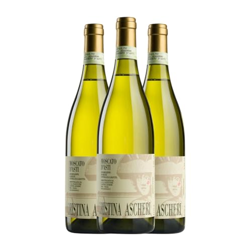 Ascheri Moscato d'Asti 75 cl Weißwein (Karton mit 3 Flaschen von 75 cl) von Ascheri