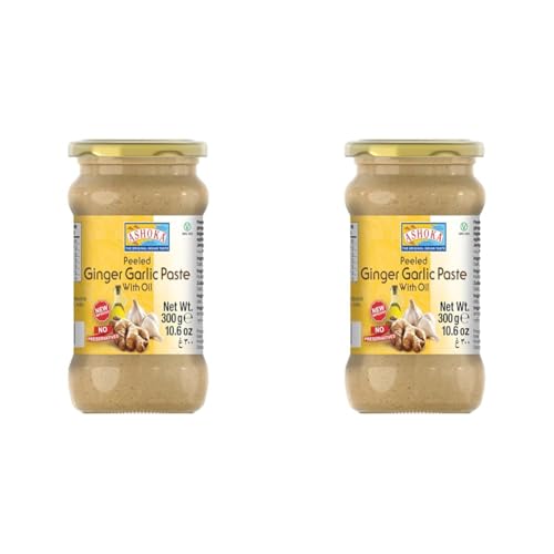 ASHOKA - Ingwer Knoblauch Paste in Öl - (1 X 300 GR) (Packung mit 2) von Ashoka