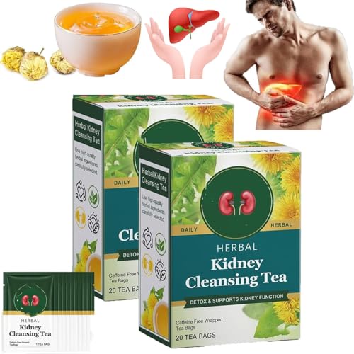 Traditional Healthy Organic Kidney Cleansing Tea,Chinese Kidney Cleanse Tea,Herbal Kidney Cleansing Tea,Herbal Kidney Cleanse Tea,Kidney Herbal Tea for Men (2 Box) von Ashopfun