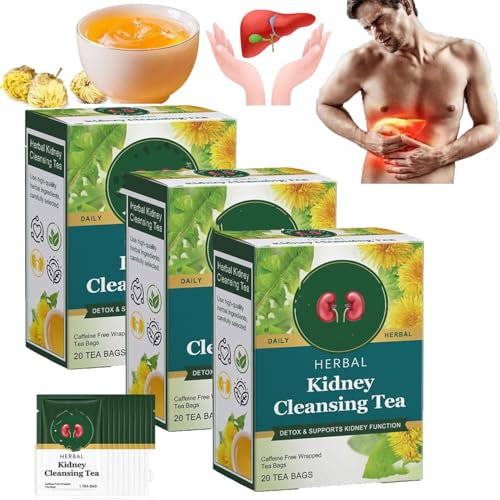 Traditional Healthy Organic Kidney Cleansing Tea,Chinese Kidney Cleanse Tea,Herbal Kidney Cleansing Tea,Herbal Kidney Cleanse Tea,Kidney Herbal Tea for Men (3 Box) von Ashopfun