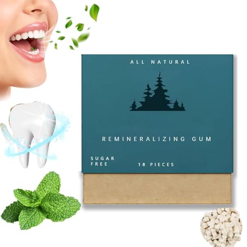 Underbrush Remineralizing Chewing Gum,Organic Mint Remineralizing Chewing Gum,Sugar-Free Long Lasting Chewing Gum for Teeth & Gum Health,Keeps Mouth Fresh (1 Pcs, Mint) von Ashopfun