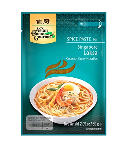 Asian Home Gourmet Gewürze Kleister für SINGAPUR LASKA kokosnuss curry nudeln 60g von Asian Home Gourmet