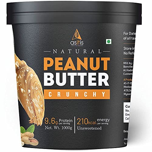 Asitis Nutrition Erdnussbutter Crunchy (natürlich und ungesüßt) 1 kg von Asitis Nutrition