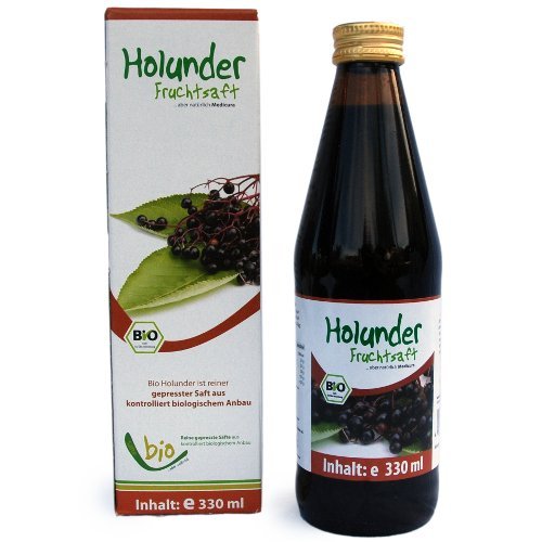 Bio Holunder Saft - 100% - 330ml Glasflasche, 330ml von Aspermuehle