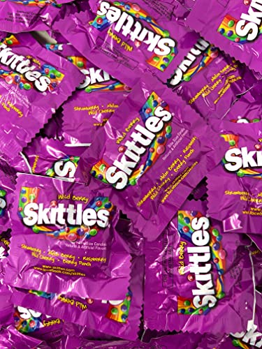 Skittles Wild Berry Flavor Candy Coated Fruit Chew Fun Size 1.4 kg Individually Wrapped Bulk Party Assortment 80+ Bite Size Mini Packs In Resealable Bag (1,360.8 g) von Assortit