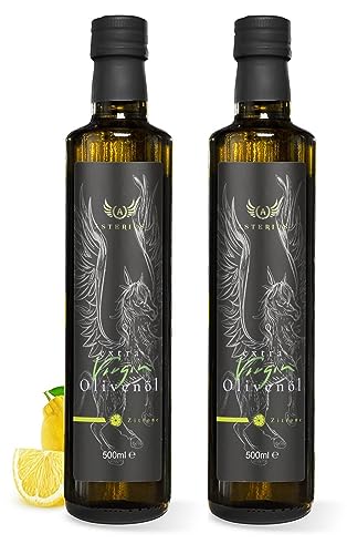 Asterius griechisches Olivenöl mit Zitrone | natives extra, frische Ernte, 100% Koroneiki Olive | mild-fruchtig (2x500ml) von Asterius