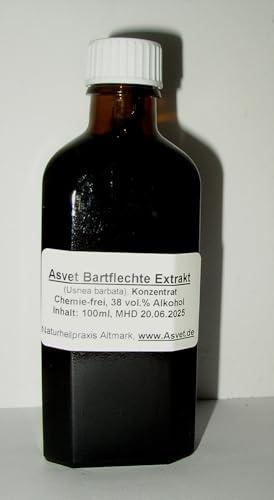 100ml Asvet Bartflechte Tinktur, Usnea Barbata Tropfen, Zubereitung von Asvet