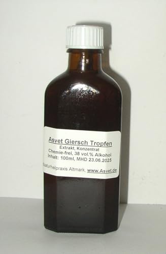 Asvet Giersch Tinktur, 100ml als Tropfen, Gichtkraut, auch zur Herstellung von Tee, Geißfuß Auszug ohne Chemie, handgemacht. von Asvet