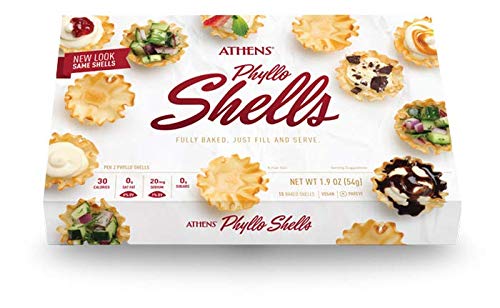 Athens Mini Fillo Teigschalen 54 g (2 Packungen, 15 Muscheln) von Athens