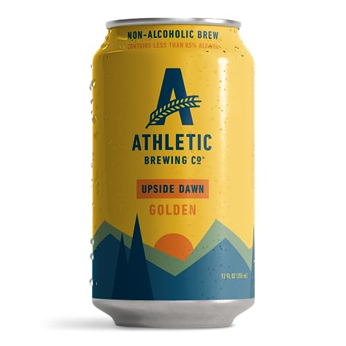 Athletic Brewing Company Craft NA Dosen, Upside Dawn Craft Golden, kalorienarm, dezent, dezente Aromen mit blumigen und erdigen Noten, 24 Stück von Athletic Brewing Company