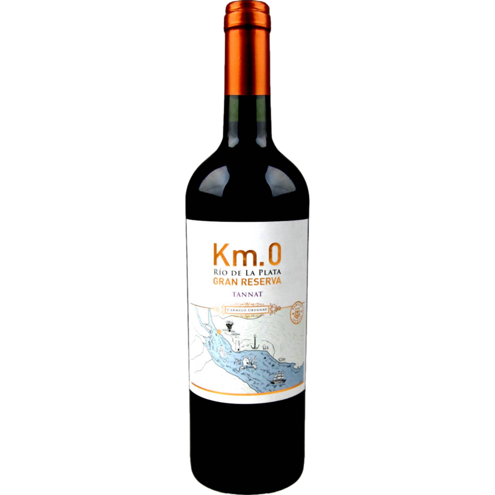 Km.0 Gran Reserva Tannat, Colonia, Montevideo, 2017, Rotwein von Atlantik Weine e.K. | Finkenweg 7 | 65375 Oestrich-Winkel