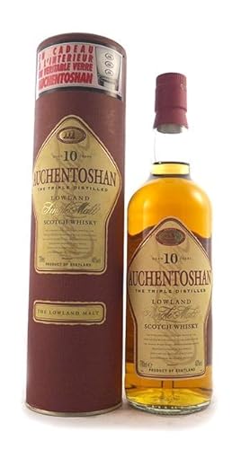 Auchentoshan 10 year old Lowland Triple Distilled Single Malt Scotch Whisky 1990's bottling (Original box) in einer Geschenkbox, 3 x 700ml von Auchentoshan 10 Lowland