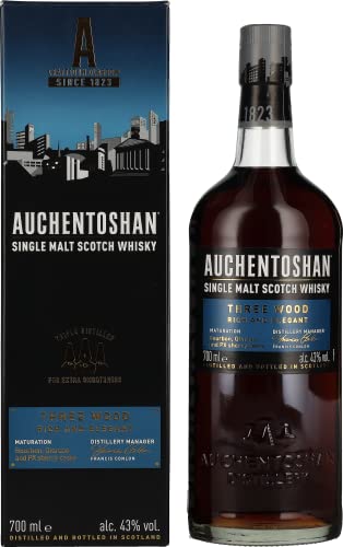 Auchentoshan THREE WOOD Single Malt Scotch Whisky 43% Vol. 0,7l in Geschenkbox von Auchentoshan