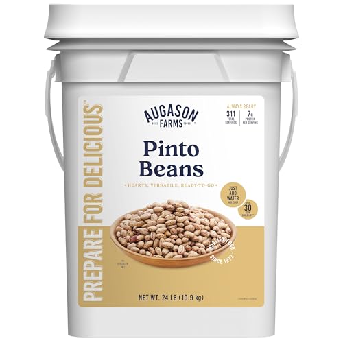 Augason Farms Pinto Beans 4-Gallonen-Eimer, Notfall-Lebensmittelversorgung, tägliche Mahlzeiten, 253 Portionen von Augason Farms