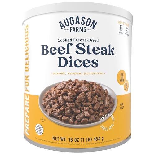 G-LTECK Augason Farms Freeze Dried Beef Chunks 1 lb No. 10 Can 16 oz (5-11172) von Augason Farms