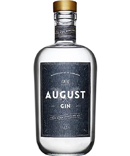 August Gin | Hochwertiger London Dry Gin aus Bayern | Höchste Qualität durch 3-fache Destillation | Made in Germany | Verfeinert mit Zirbenkiefer | Ideal als Geschenk | 43% Vol, 70cl von August Gin