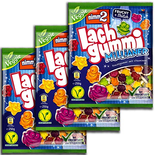 3 er Pack Lachgummi Millianer 3 x 250g von August Storck KG Waldstrasse 27 13403 Berlin (D)