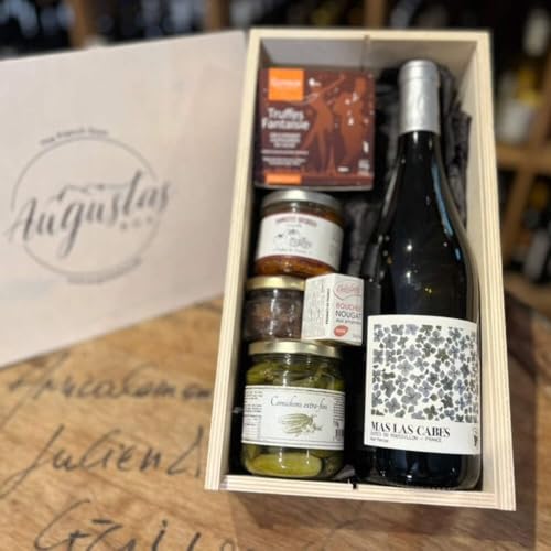 Veggie Geschenkkorb vegetarischer Feinkost Präsentkorb aus Frankreich mit Weißwein, Gourmet Box Geschenk | Augustas Box von Augustas Box