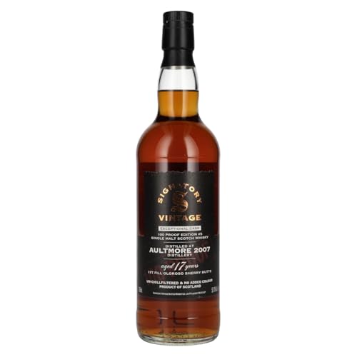 Signatory Vintage 100 Proof Edition AULTMORE 17 Years Old Exceptional Cask #5 2007 57,1% Vol. 0,7l von Signatory Vintage