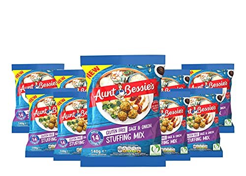 Tante Bessie's Füllmischung, glutenfrei, Salbei und Zwiebeln, 8er Pack (8 x 140 g) von Aunt Bessies