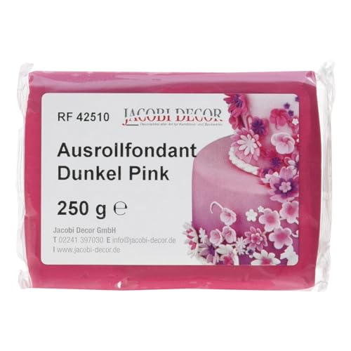 Cake Company Fondant dunkel pink 4 x 250 g | Farbiger Ausrollfondant für Kuchen, Torten, Muffins und andere Gebäcke | flexibel, weich, biegsam & reißfest von Cake Company