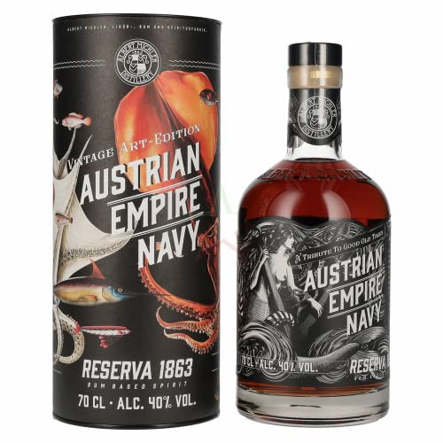 Austrian Empire Navy RESERVA 1863 Rum Based Spirit VINTAGE ART-Edition 40,00% 0,70 lt. von Austrian Empire Navy Rum