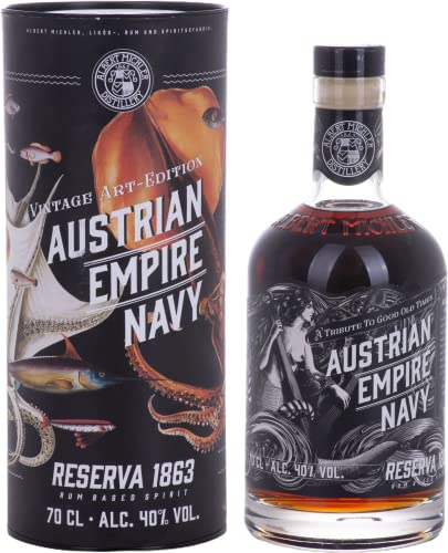 Austrian Empire Navy RESERVA 1863 Rum Based Spirit VINTAGE ART-Edition 40% Vol. 0,7l in Geschenkbox von Austrian Empire Navy Rum