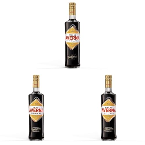 Averna Amaro - Premium Kräuterlikör aus Sizilien - das After Dinner Getränk mit dem milden Geschmack zum Dessert - 0,7 l (Packung mit 3) von Averna