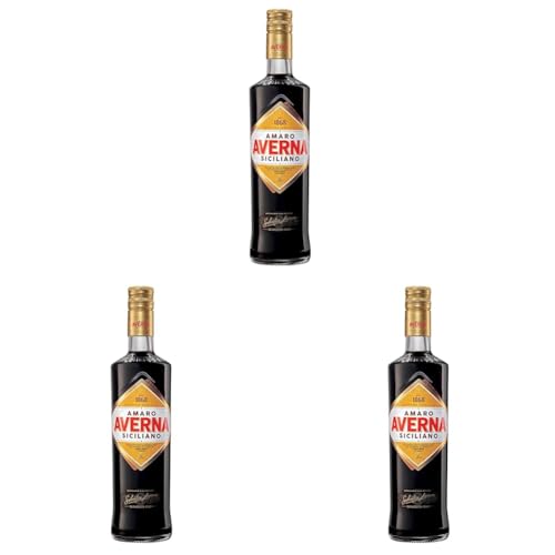 Averna Amaro - Premium Kräuterlikör aus Sizilien - das After Dinner Getränk mit mildem Geschmack zum Dessert - 1,0 l (Packung mit 3) von Averna