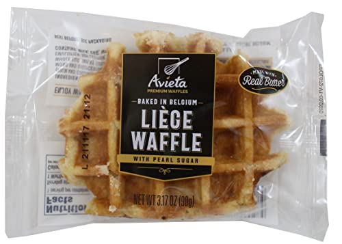 Avieta Belgische Perlen-Zuckerwaffeln, 12 Stück, einzeln verpackt, 90 ml von Avieta