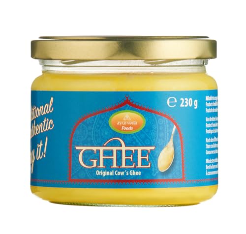 Ayurveda Foods - Premium Traditional & Authentic Ghee 230g, sehr lange Haltbarkeit, Brat- Kochfett von Ayurveda Foods