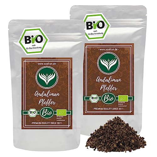 Azafran BIO Andalimanpfeffer, Indonesischer Zitronenpfeffer, wilder Andaliman Pfeffer aus Sumatra 250g von Azafran