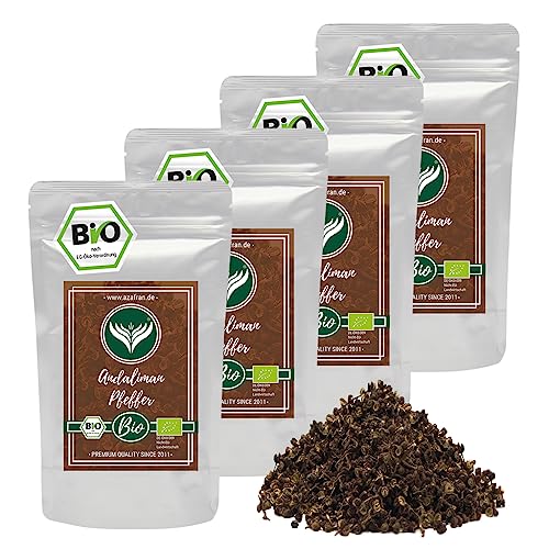 Azafran BIO Andalimanpfeffer, Indonesischer Zitronenpfeffer, wilder Andaliman Pfeffer aus Sumatra 500g von Azafran