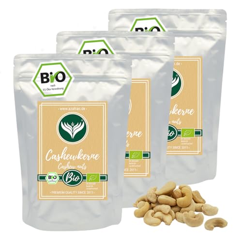 Azafran BIO Cashew Nüsse - Cashewkerne naturbelassen ganz 3kg von Azafran