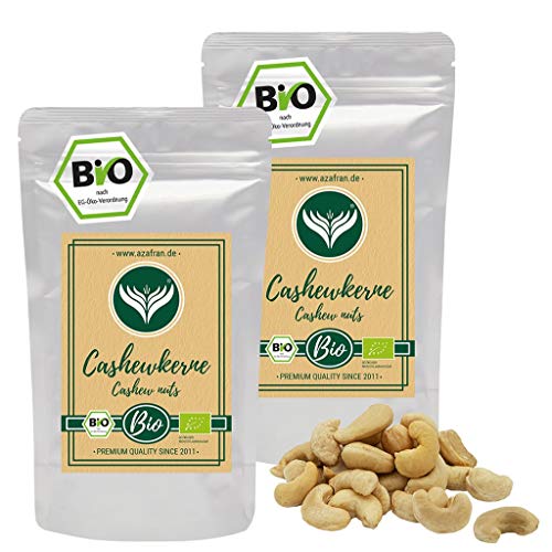 Azafran BIO Cashew Nüsse - Cashewkerne naturbelassen ganz 5kg von Azafran