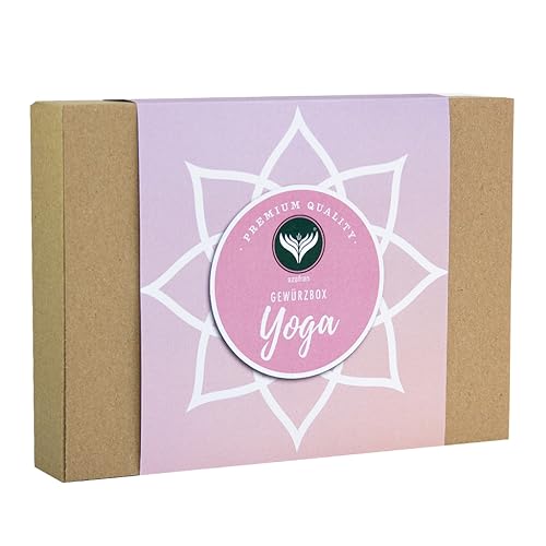 Azafran BIO Gewürze Set Yoga, Ayurveda Geschenkset, Geschenkbox mit 4 Gewürzen für ganzheitliche Ernährung von Azafran