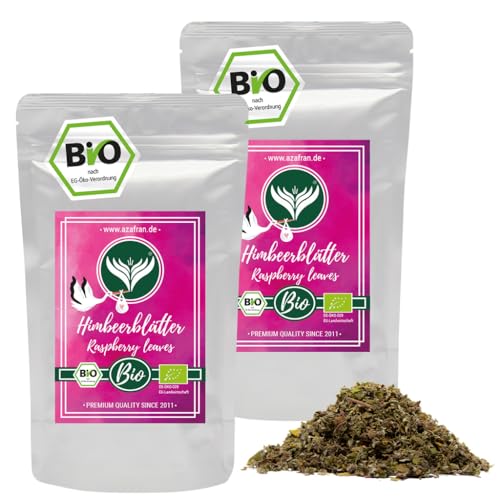 Azafran BIO Himbeer Blätter | Himbeerblätter Tee lose getrocknet | Himbeerblättertee 500g von Azafran