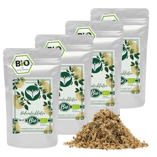 Azafran BIO Holunderblüten, Holunder Blüten gerebelt als Tee, Holunderblütentee 1kg von Azafran