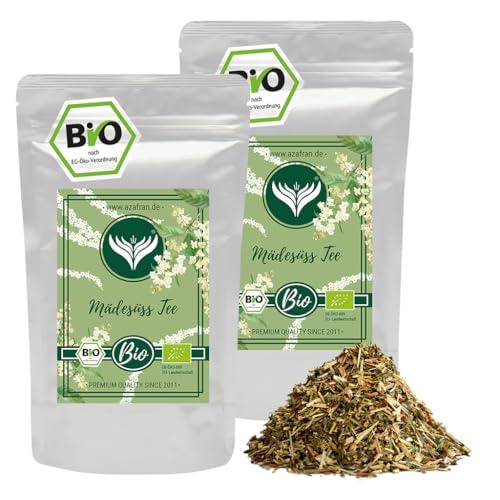 Azafran BIO Mädesüß gerebelt als Tee, Mädesüßtee, natürlicher Kräutertee 500g von Azafran