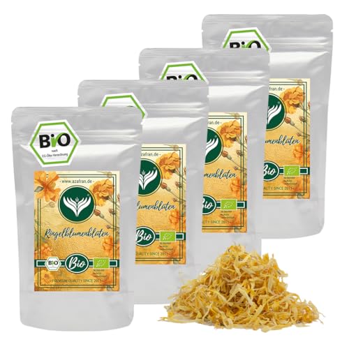 Azafran BIO Ringelblumenblüten Tee lose, getrocknete Calendula Blütenblätter, Ringelblumentee 1kg von Azafran