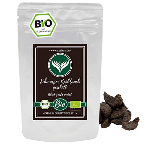 Azafran BIO Schwarzer Knoblauch fermentiert (geschält), fermented black garlic 100g von Azafran