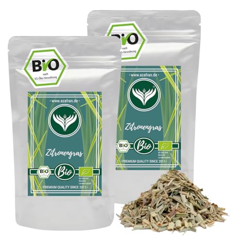 Azafran BIO Zitronengras, lose & getrocknet, ideal für Tee (Lemon Grass Tea) oder als Gewürz zum Kochen 500g von Azafran