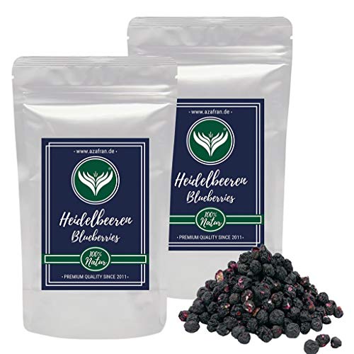 Azafran Heidelbeeren ganz - Blaubeeren gefriergetrocknet 500g von Azafran