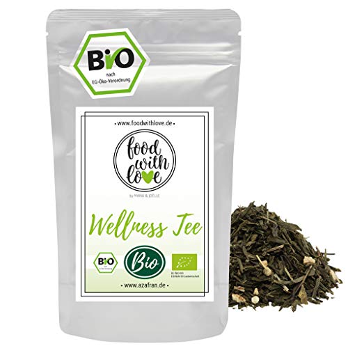 Azafran BIO Wellness Tee Kräutertee Mischung Grüner Tee mit Lemon Eistee 250g von Azafran